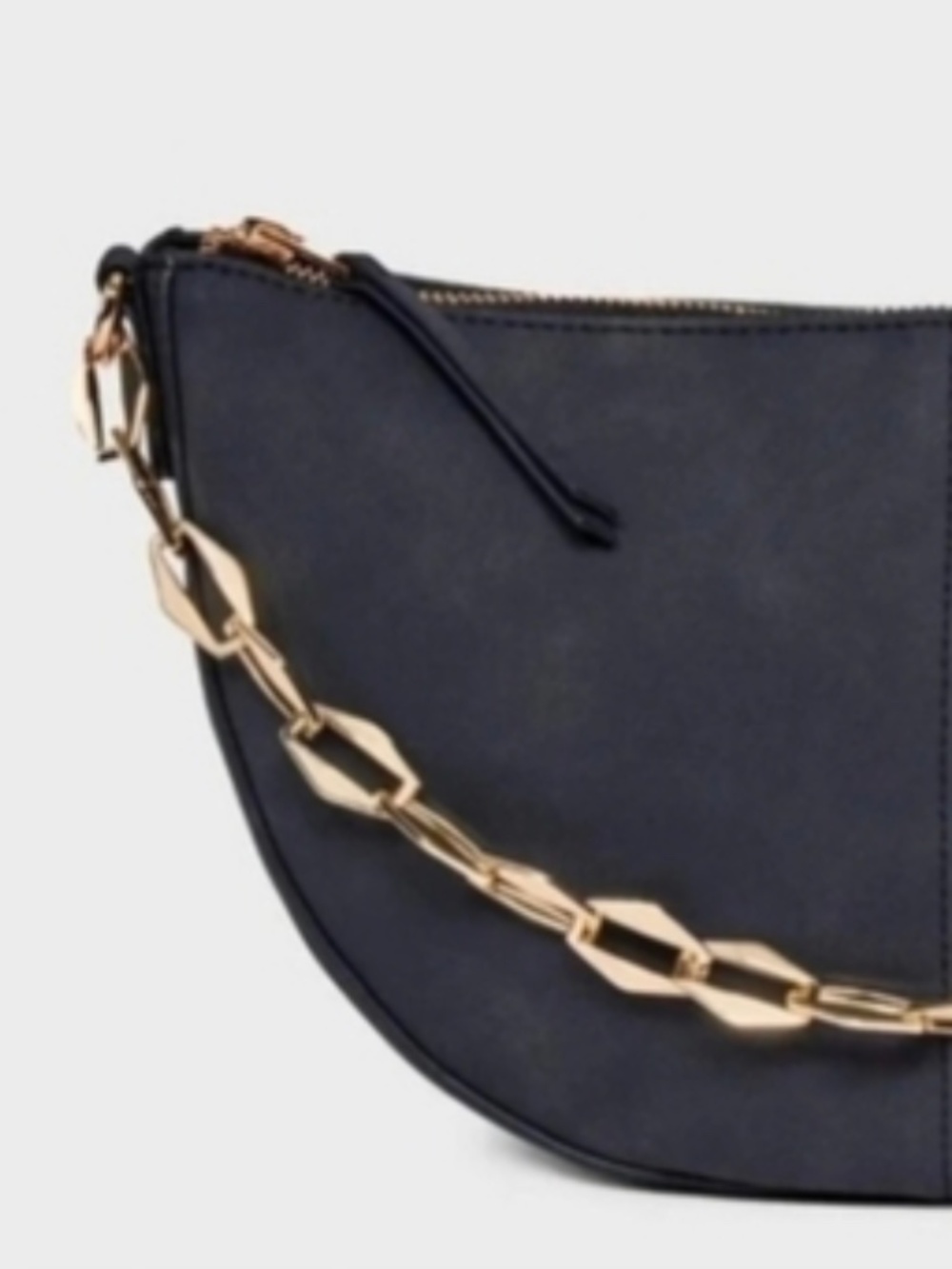 NWT Classic Crescent Shoulder Bag Gold Chain - NAVY BLUE Universal Threads - Picture 3 of 3